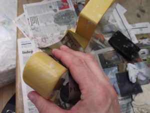 Sand carefully with fingers inside the cutaway